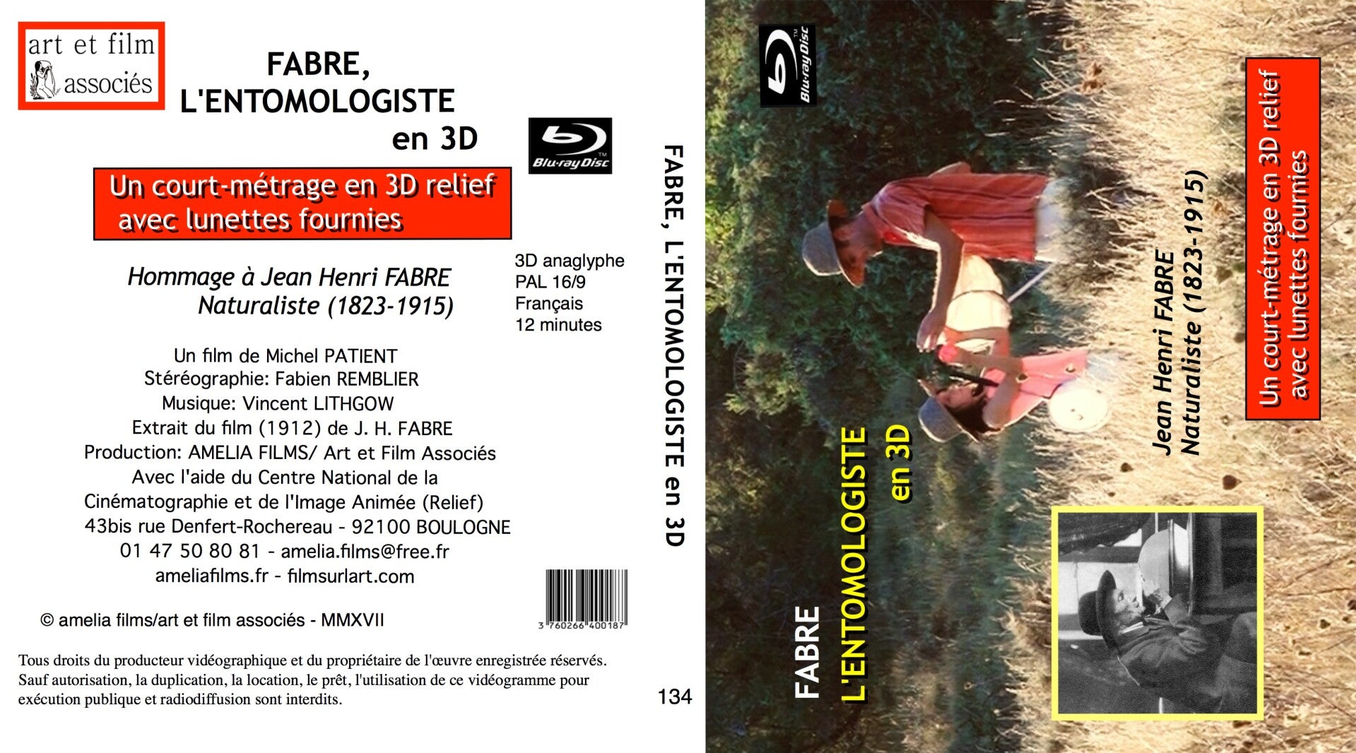 FABRE, L’entomologiste, en 3D anglyphe