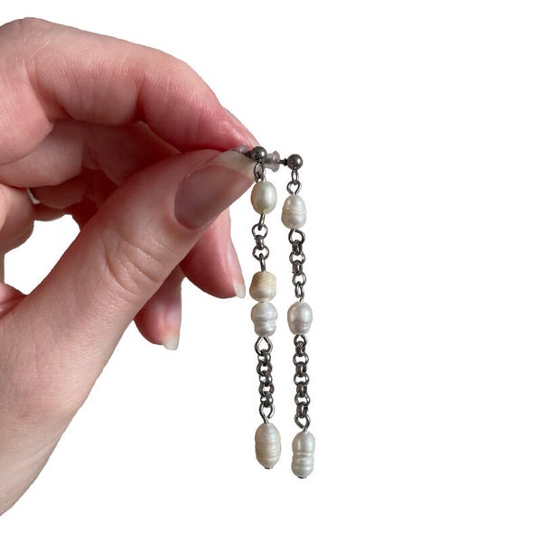 Chained Pearls - Oorbellen