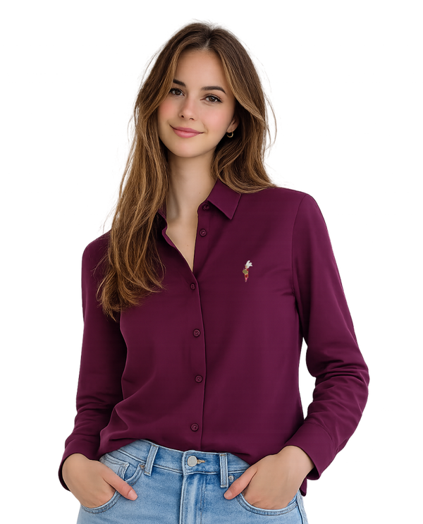 CAMISA SEÑORA BURDEOS ARMAO