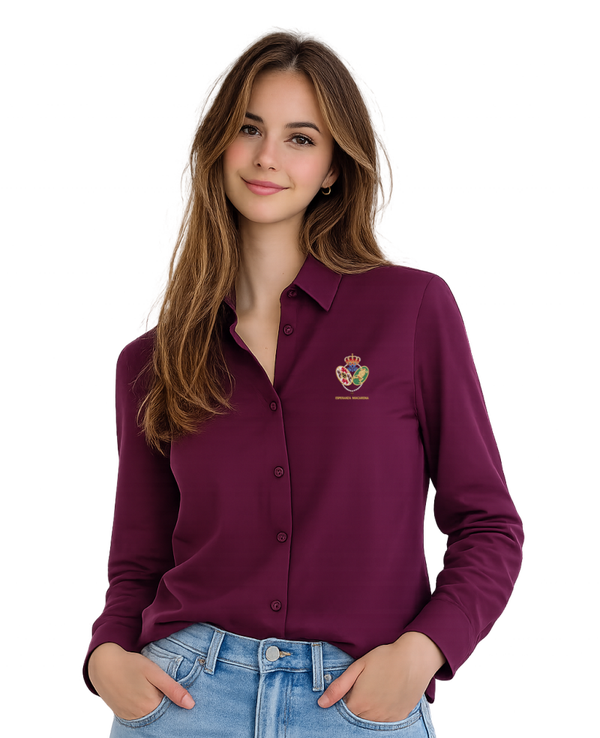 CAMISA SEÑORA BURDEOS ESCUDO