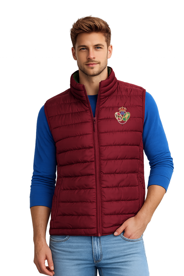 CHALECO BURDEOS CABALLERO ESCUDO