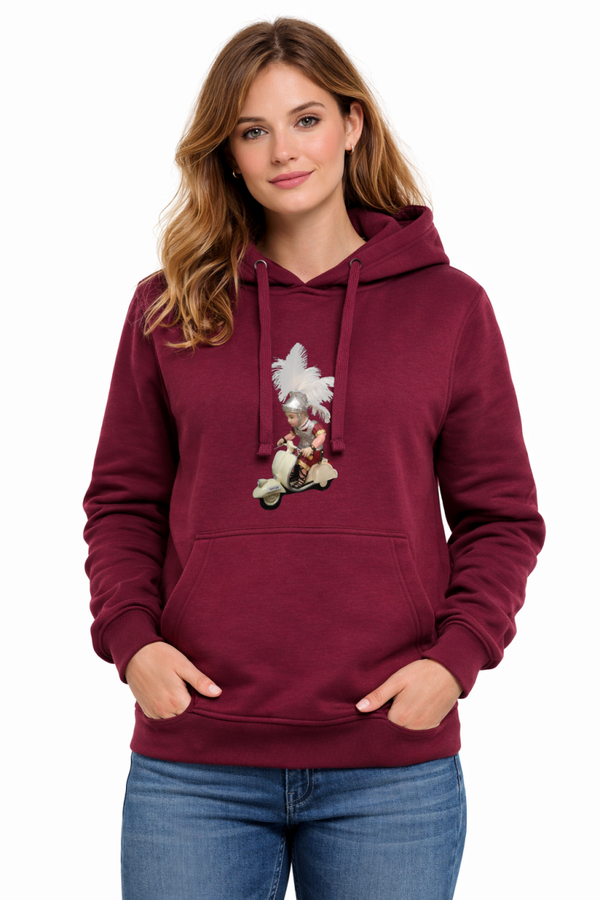 SUDADERAS BURDEOS CAPUCHA SCOOTER