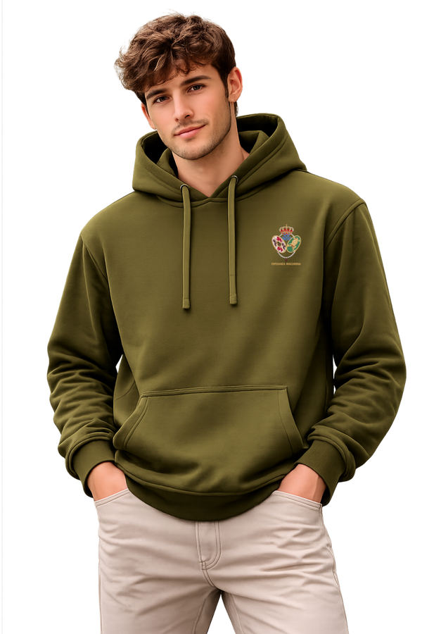 SUDADERAS KHAKI CAPUCHA ESCUDO