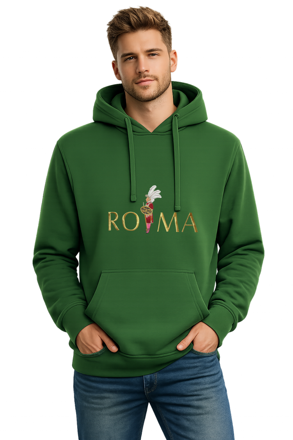 SUDADERAS VERDE CAPUCHA ROMA