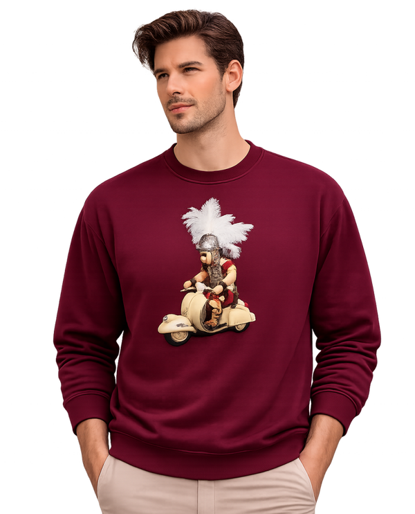 SUDADERA BURDEOS SCOOTER CABALLERO