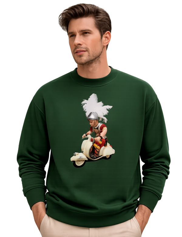 SUDADERA VERDE SCOOTER CABALLERO