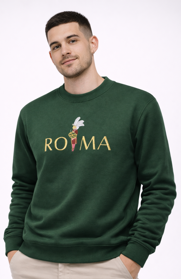 SUDADERA VERDE ROMA CABALLERO