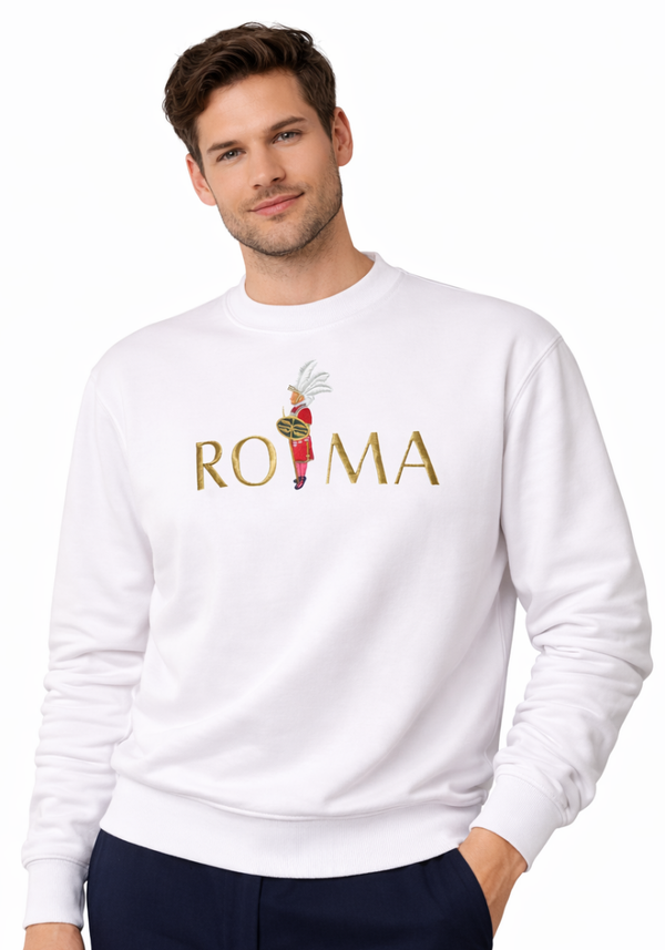 SUDADERA BLANCA ROMA CABALLERO