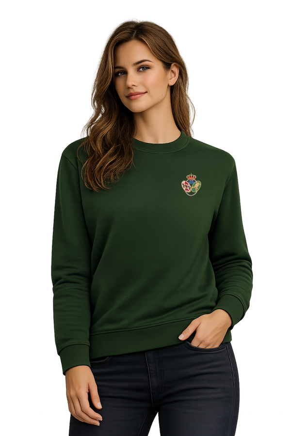 SUDADERA VERDE ESCUDO SEÑORA