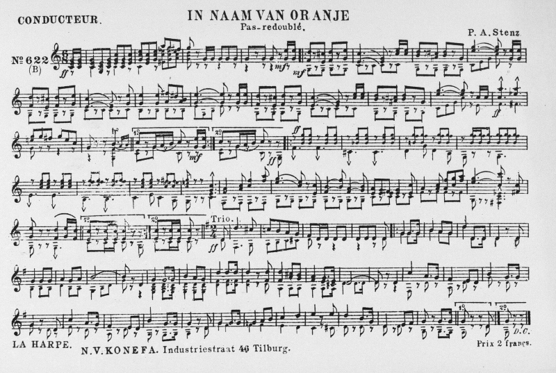 Stenz: In naam van Oranje mars, Limburgse Jagers, militaire muziek