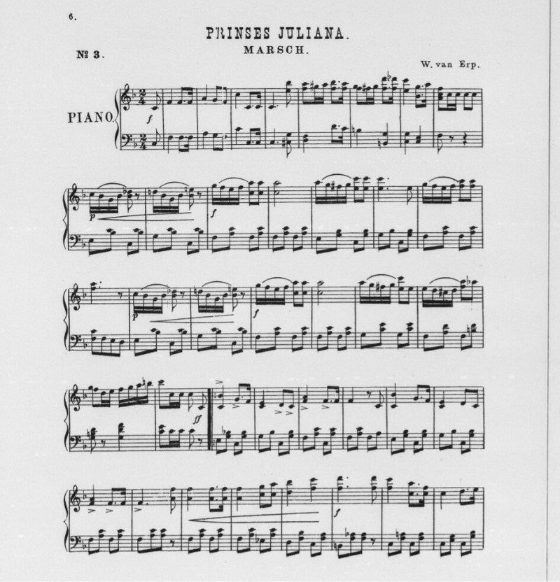 Van Erp: Prinses Juliana Mars, militaire muziek