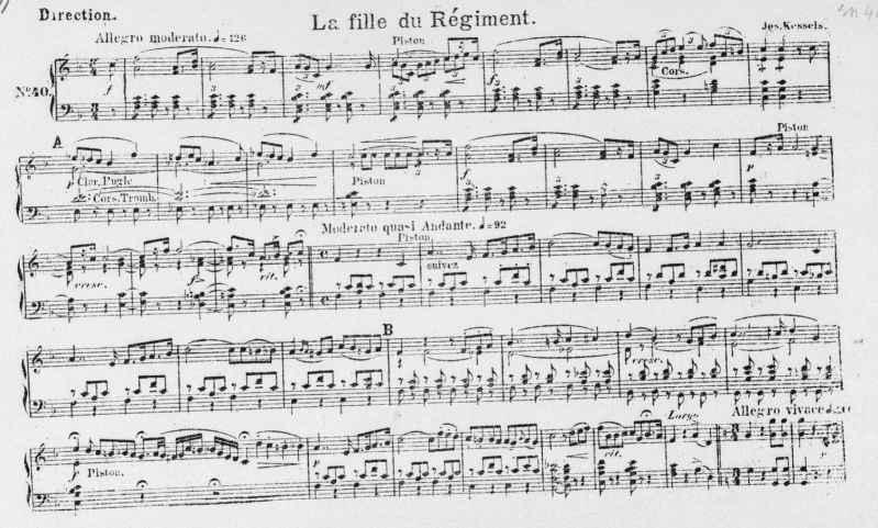 Kessels: La fille du Régiment, militaire mars, Koninklijke Landmacht