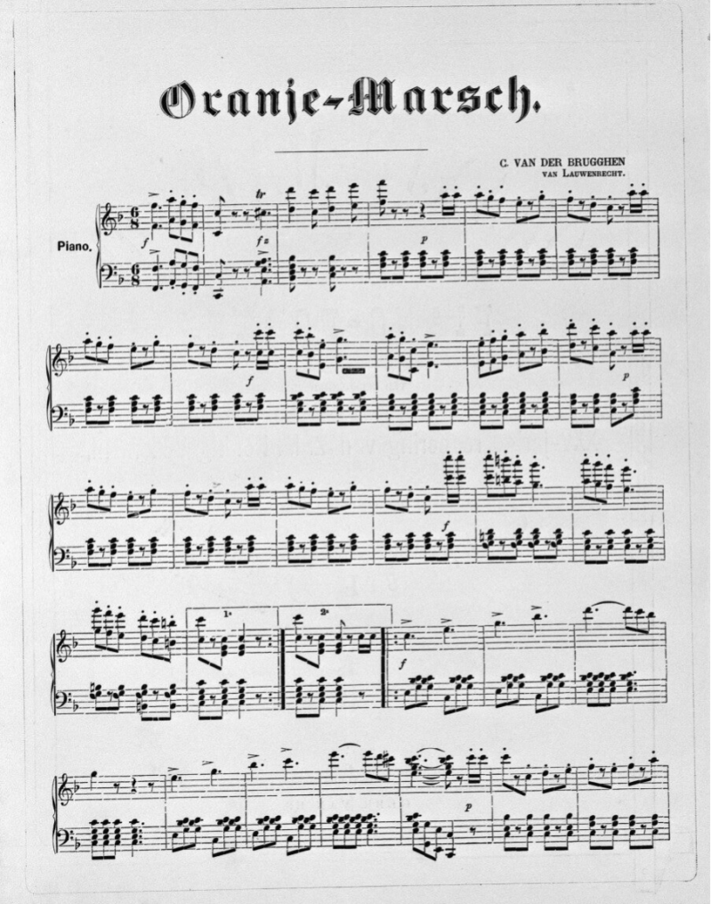 Van der Brugghen van Lauwenrecht: Oranje marsch, militaire mars