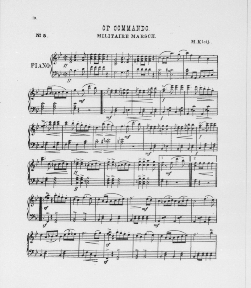 M. Kleij: Op commando, militaire mars, Koninklijke Landmacht