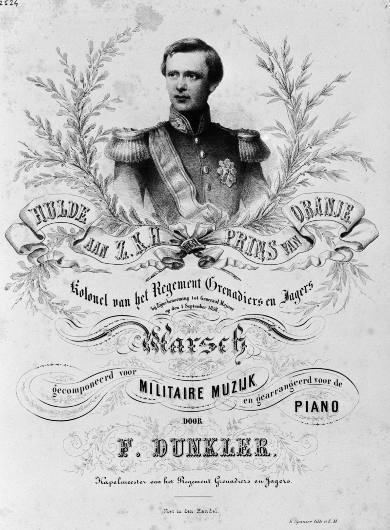 Dunkler: Mars Hulde aan Z.K.H. den Prins van Oranje, Koninklijke Militaire Kapel, Grenadiers en Jagers