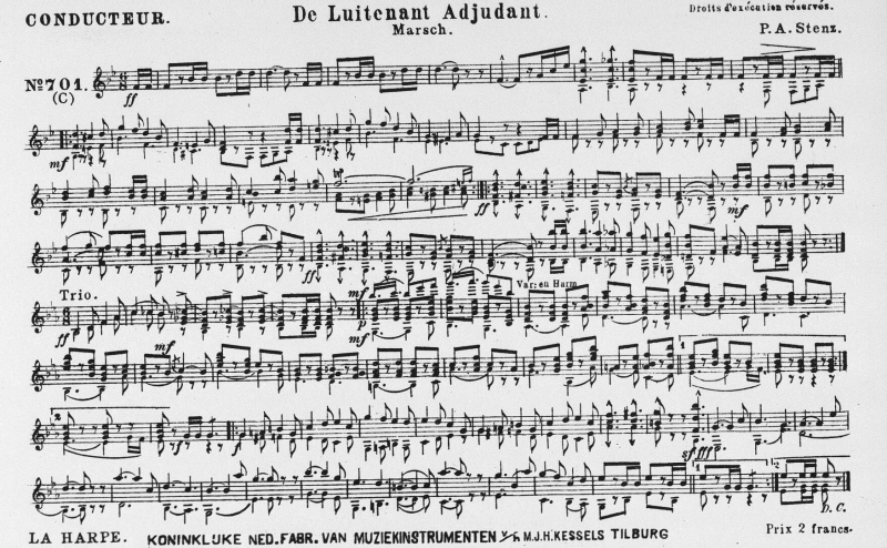 Stenz: Luitenant Adjudant mars, militaire muziek, Limburgse Jagers, Koninklijke Landmacht
