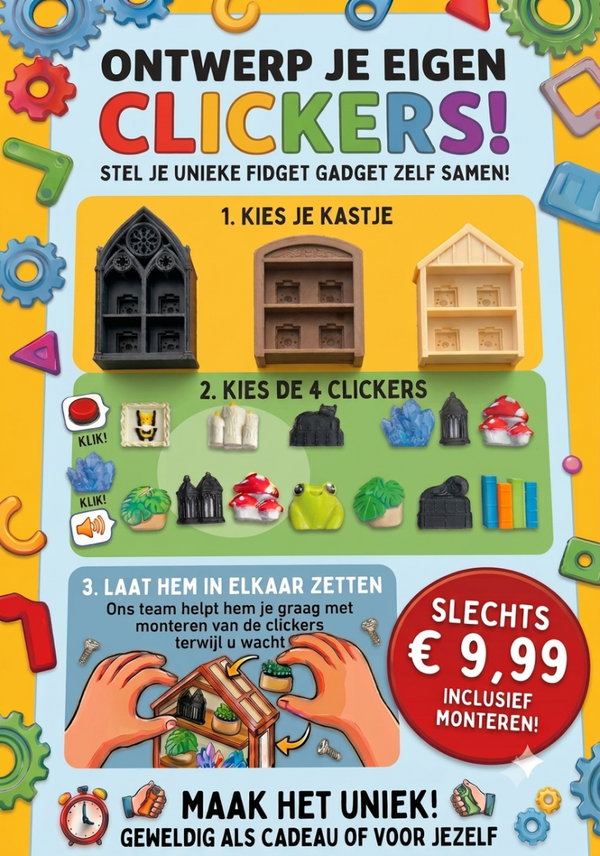 Clicker kastjes - Boekenkast