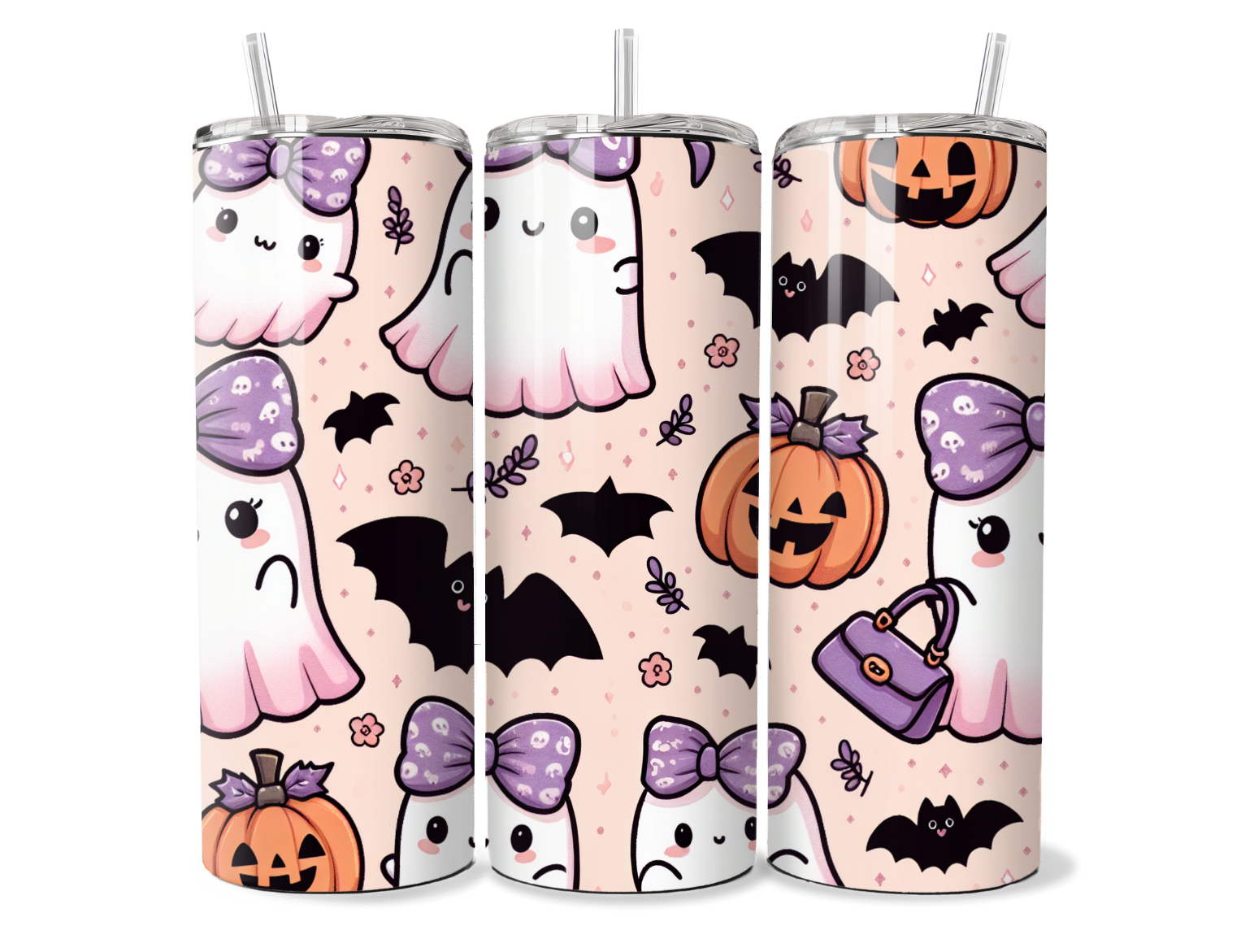 Tumbler - Spook paarse strik