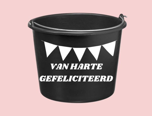 Cadeau emmer -  Van harte gefeliciteerd