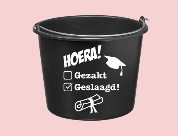 Cadeau emmer -  Hoera Geslaagd