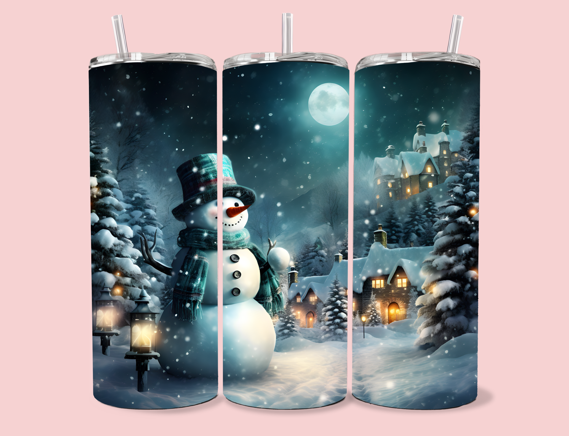 Tumbler - Sneeuwpop + Maan