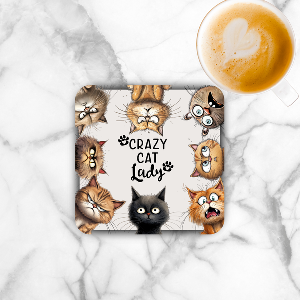 Onderzetter - Crazy Cat Lady