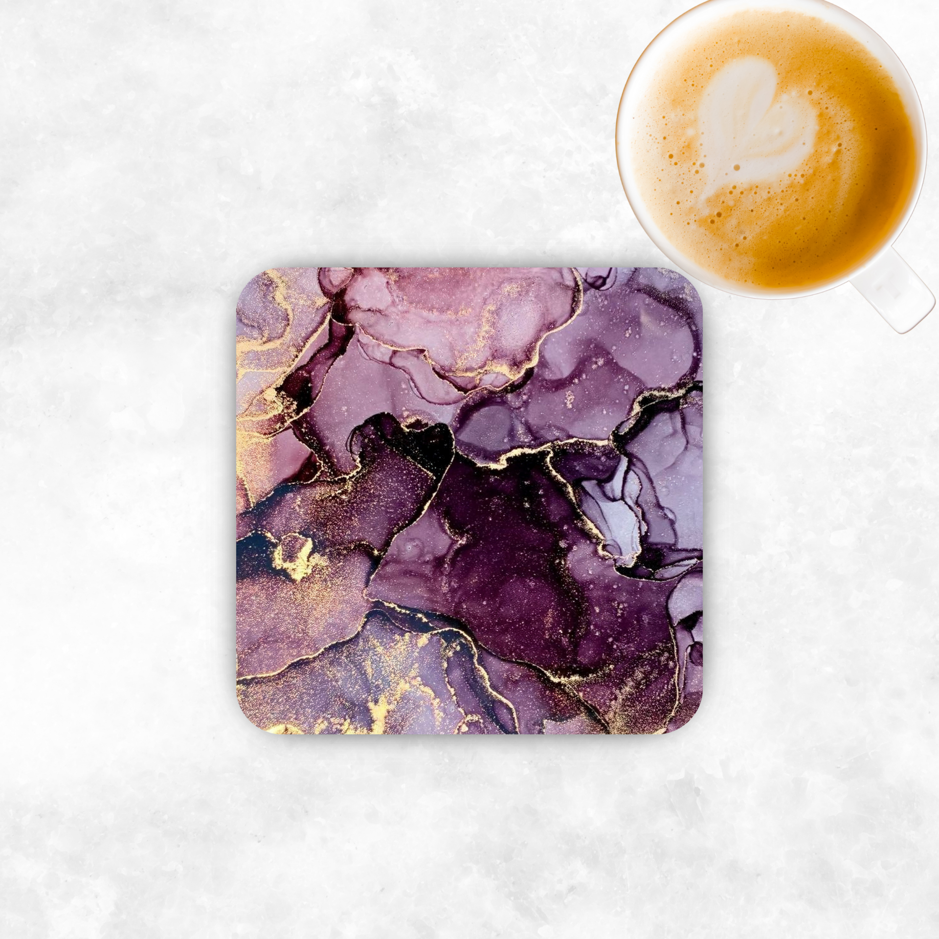 Onderzetter - Marble Purple