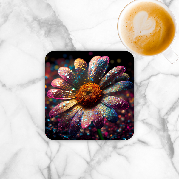 Onderzetter -Daisy glitter