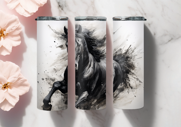Tumbler Paard zwart