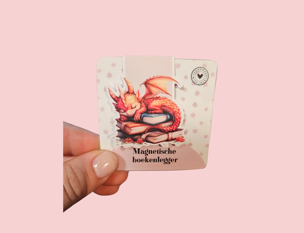 Magnetische boekenlegger - Draak oranje