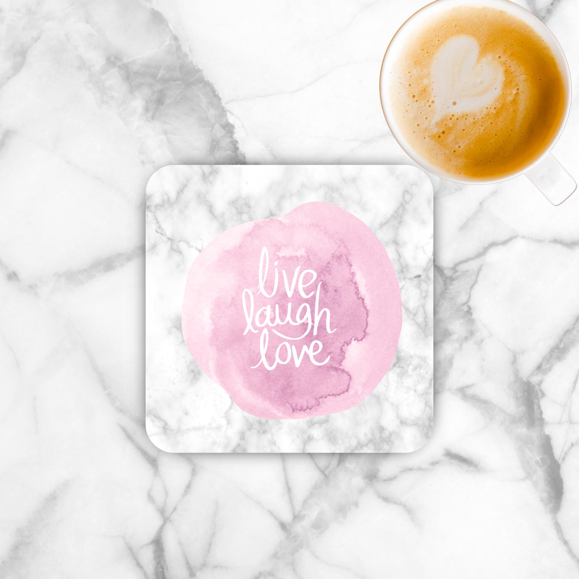 Onderzetter - live, laugh, love