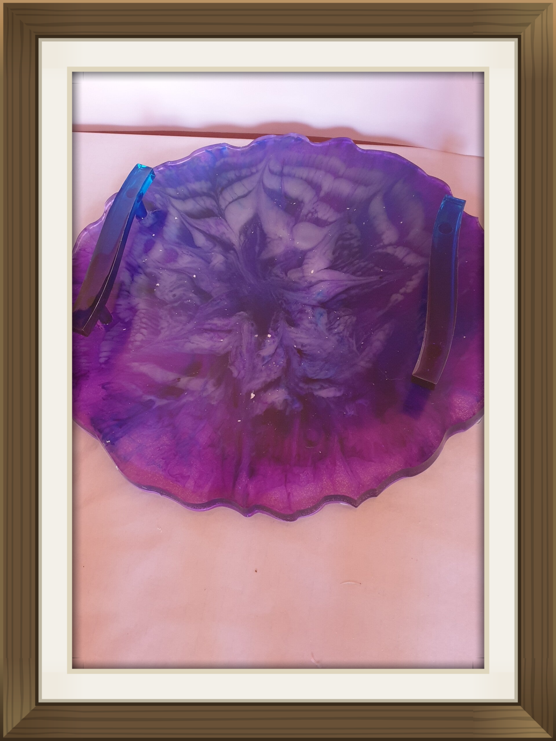 Grand plateau poignée rond