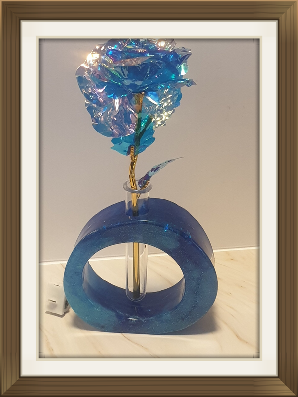 Vase tube avec lumière