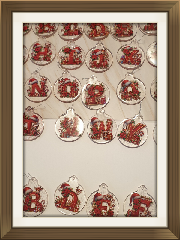 Boules transp. alphabet noël