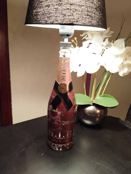 Flaschenlampe Moet Chardon Rosé by PeppiLights