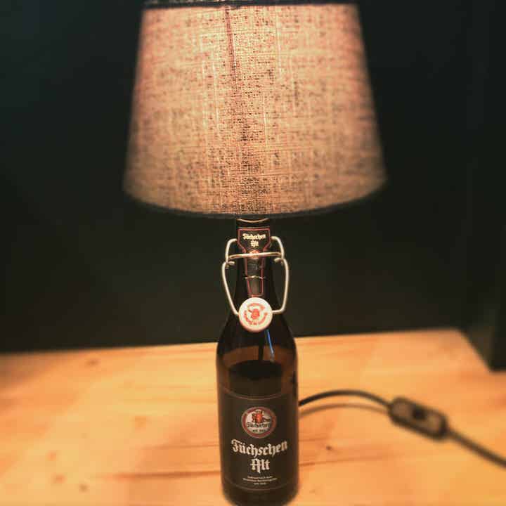 Flaschenlampe Füchschen Alt by PeppiLights