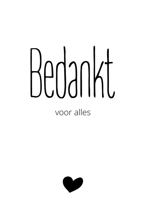 Bedankt voor alles