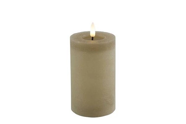 Beige led kaars 7,5 x 12,5