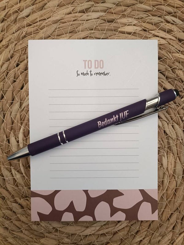 Notitieblok met pen