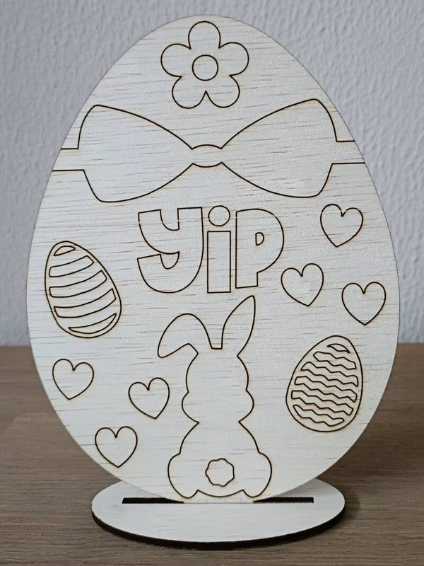 Knutsel paasei met naam