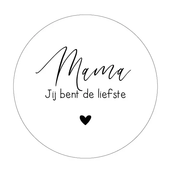 Onderzetter Mama jij bent de liefste