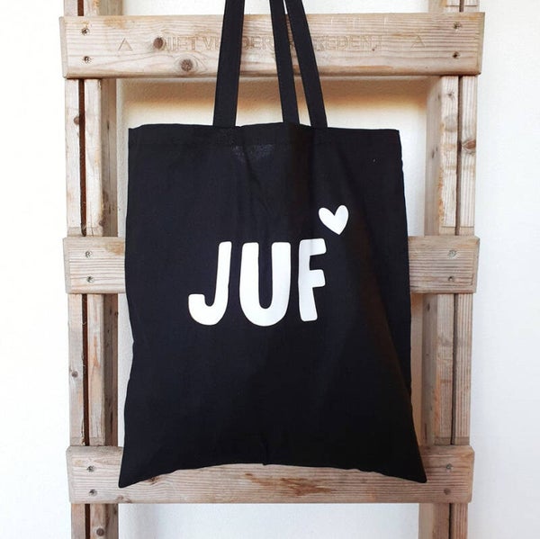 Canvas tas juf