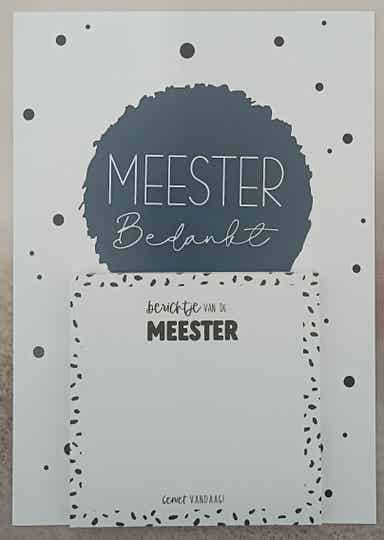 Wenskaart met post-it blokje