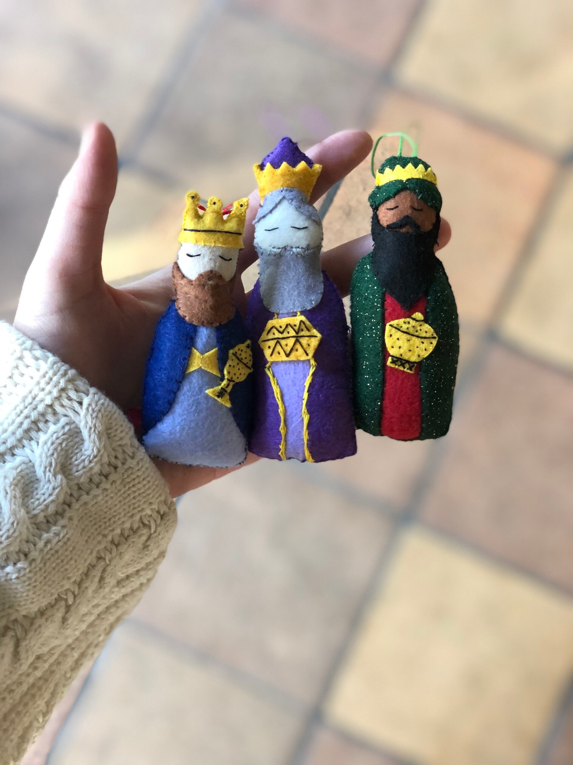 Les rois mages en feutrine
