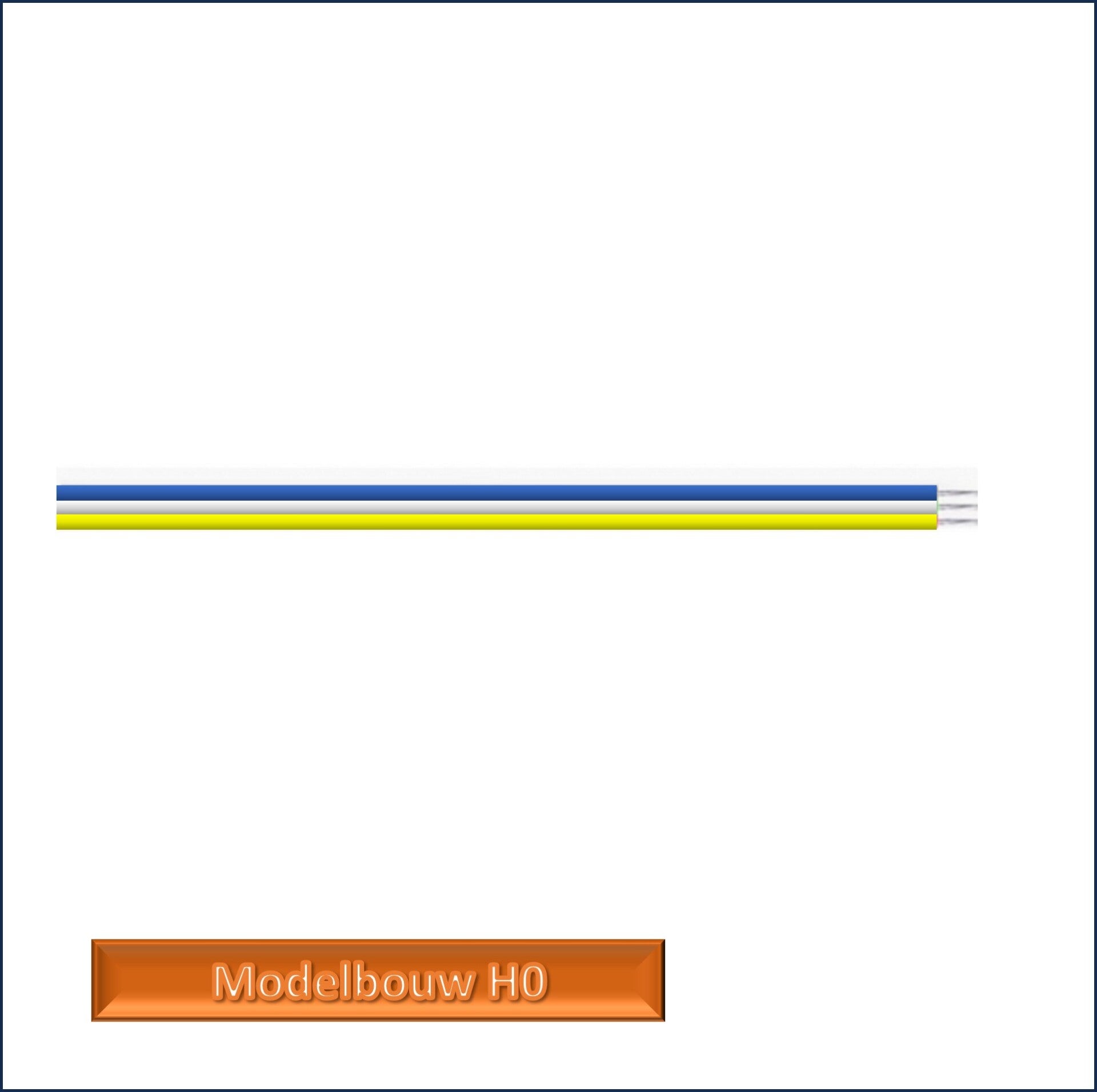 aansluitkabel wissels 25meter rol 3aderig blauw-wit-geel