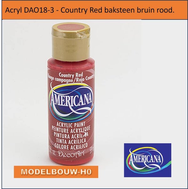 Acryl DAO18-3 - Country Red baksteen bruin rood