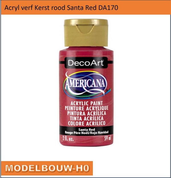 Acryl verf Kerst rood Santa Red DA170