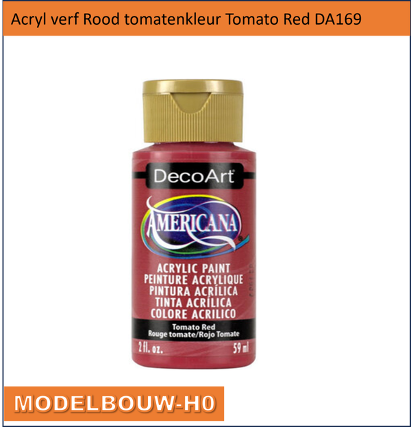 Acryl verf Rood tomatenkleur Tomato Red DA169