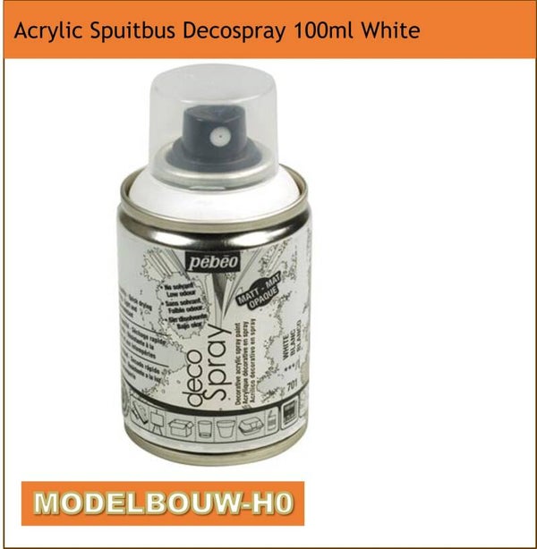 Acrylic Spuitbus Decospray 100ml White mat