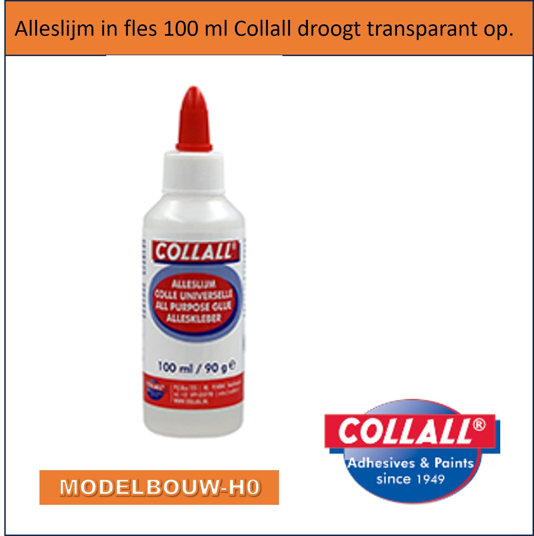 Alleslijm in fles 100 ml Collall droogt transparant op